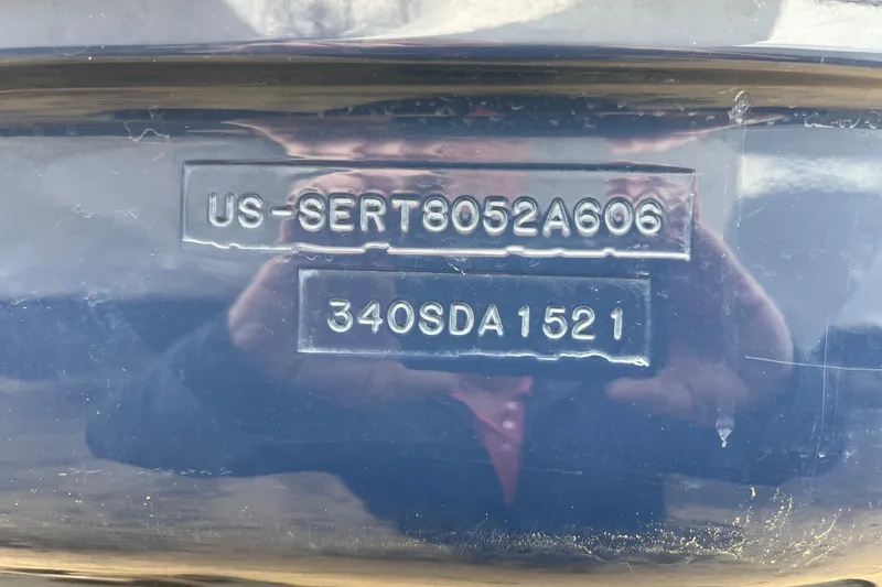 Slide: The Image of Hull identification number on 2006 Sea Ray 340 Sundancer boat. - 42