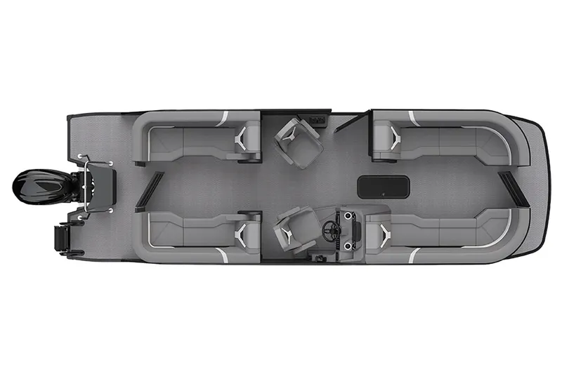 The Image of Manufacturer Provided Image: Top view of 2026 Evotti 525QL pontoon boat with spacious seating layout. - 0