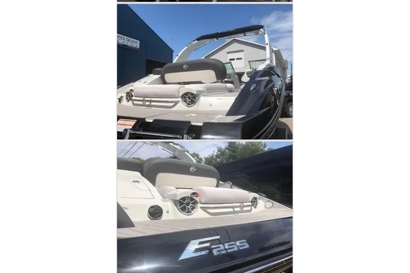 Slide: The Image of 2020 Crownline Eclipse E255 boat with sleek design and comfortable seating. - 10