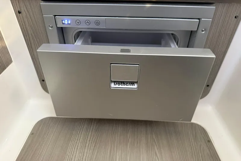 Slide: The Image of Built-in drawer refrigerator in Navan C30, 2025 model, with digital controls and sleek design. - 21