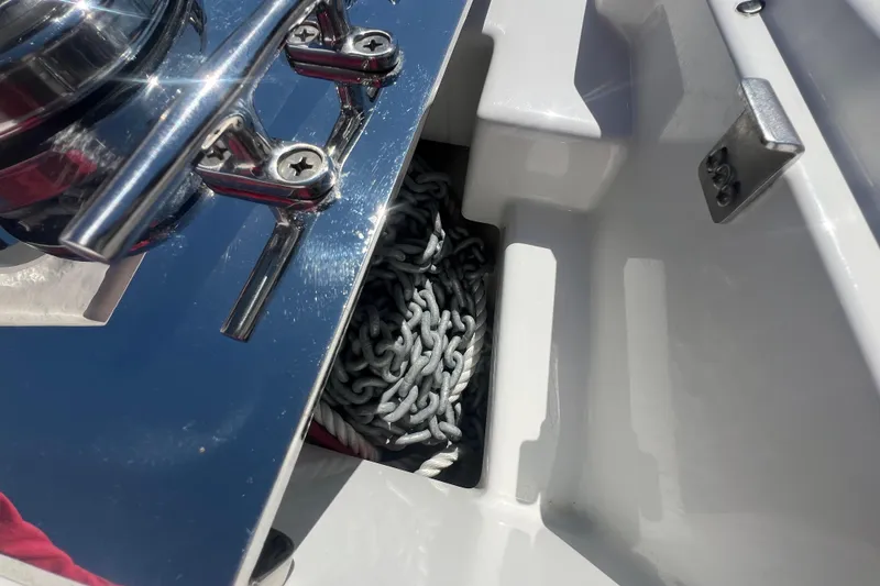 Slide: The Image of Anchor chain compartment on a 2017 Monterey 298SS Super Sport boat. - 44