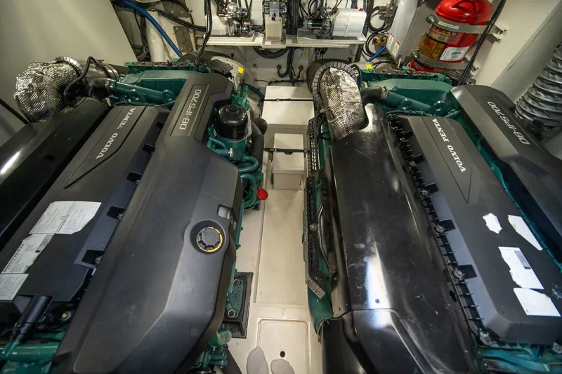 Slide: The Image of Engine room of 2023 Schaefer 510 GT with Volvo Penta engines. - 34