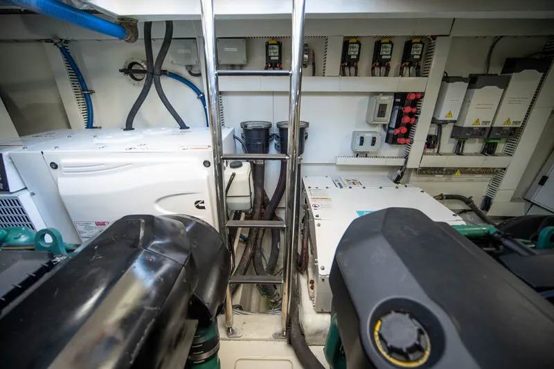 Slide: The Image of Engine room of Schaefer 510 GT 2023 with technical components. - 38