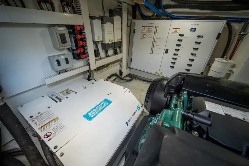 Slide: The Image of Engine room of Schaefer 510 GT 2023 with Seakeeper 5 stabilization system. - 40