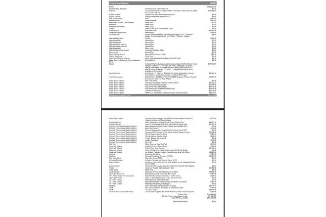 Slide: The Image of 2022 Centurion Ri230 options and pricing list, detailing features and costs. - 14
