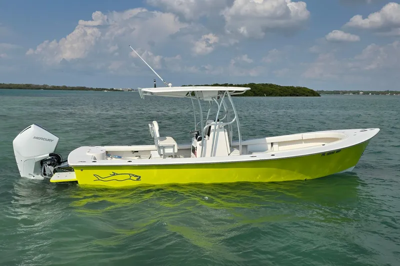 The Image of 2012 Gause Built 26 Center Console boat on calm water under a cloudy sky. - 0