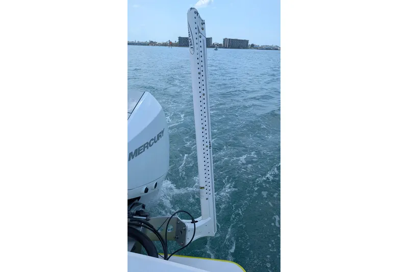 Slide: The Image of 2012 Gause Built 26 Center Console boat with Mercury engine on water. - 22