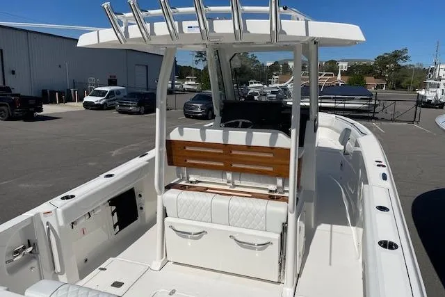 Slide: The Image of 2026 Pursuit S 288 Sport boat with sleek design and spacious deck. - 4