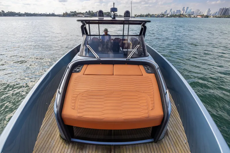 Slide: The Image of 2022 Cranchi A46 Luxury Tender with spacious deck and sleek design on calm waters. - 43