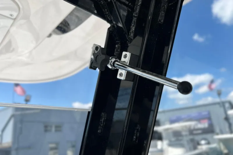 Slide: The Image of Close-up of a 2026 Sea Fox 268 Commander boat's window latch mechanism. - 22