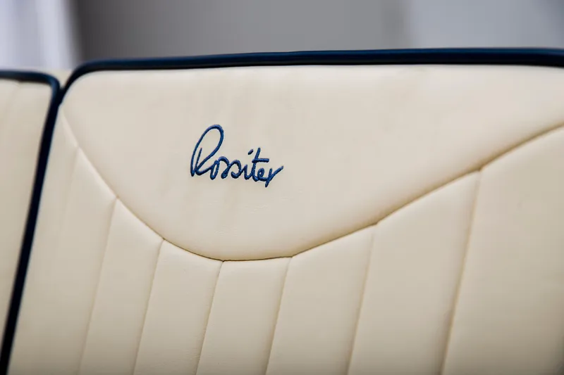 Slide: The Image of Cream leather seat with "Rossiter" logo, model 14, year 2026. - 10