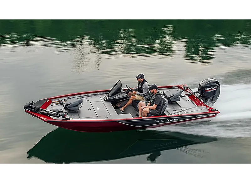 Slide: The Image of Manufacturer Provided Image: 2024 Lowe Stinger 175C boat cruising on a calm lake. - 12