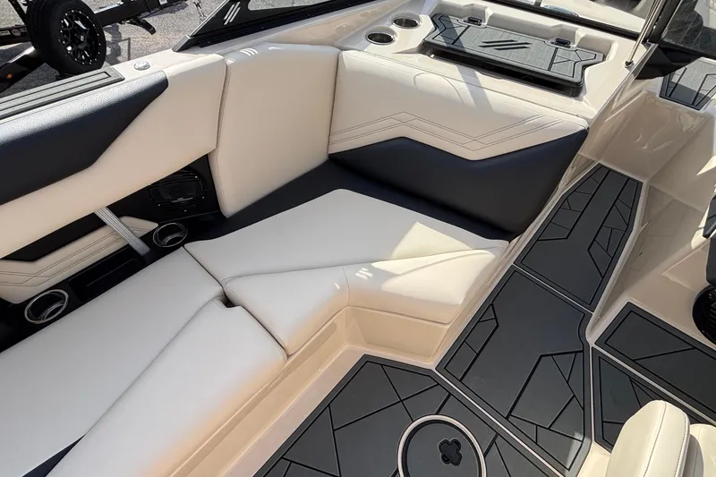 Slide: The Image of Luxurious interior of 2026 ATX Surf Boats 24 Type-S with sleek seating and modern design. - 30