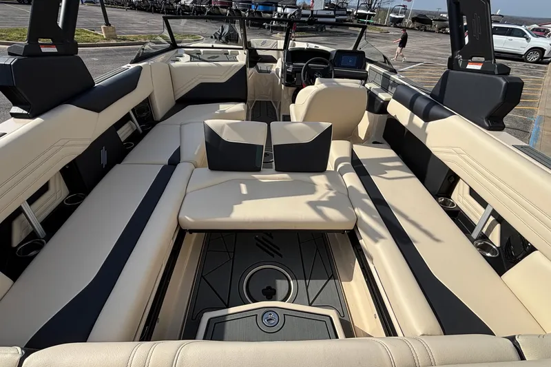 Slide: The Image of 2026 ATX Surf Boats 24 Type-S interior with luxurious seating and modern design. - 34