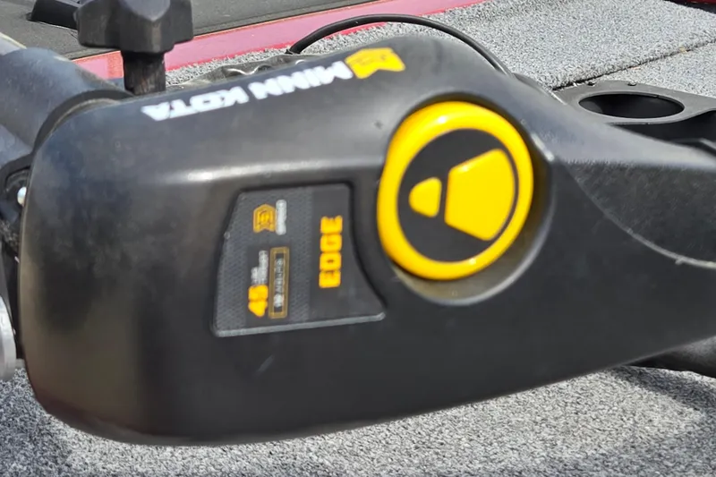Slide: The Image of Close-up of Minn Kota Edge trolling motor on 2022 Tracker Bass Tracker Classic XL boat. - 15
