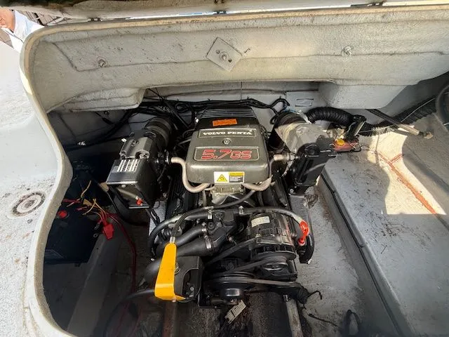 Slide: The Image of Engine compartment of 2001 Crownline 230 CCR boat with Volvo Penta 5.7 GSi engine. - 10