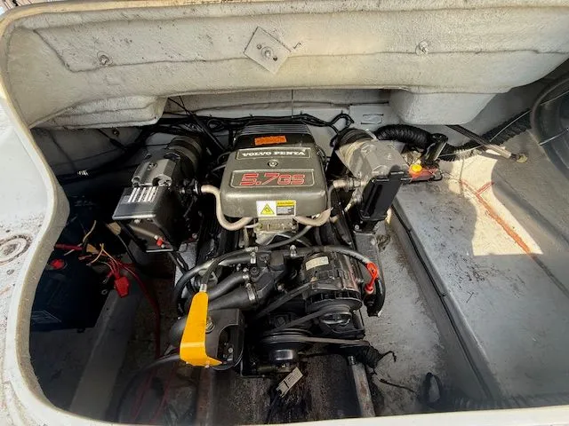 Slide: The Image of Engine compartment of a 2001 Crownline 230 CCR boat with Volvo Penta 5.7 GSi engine. - 11