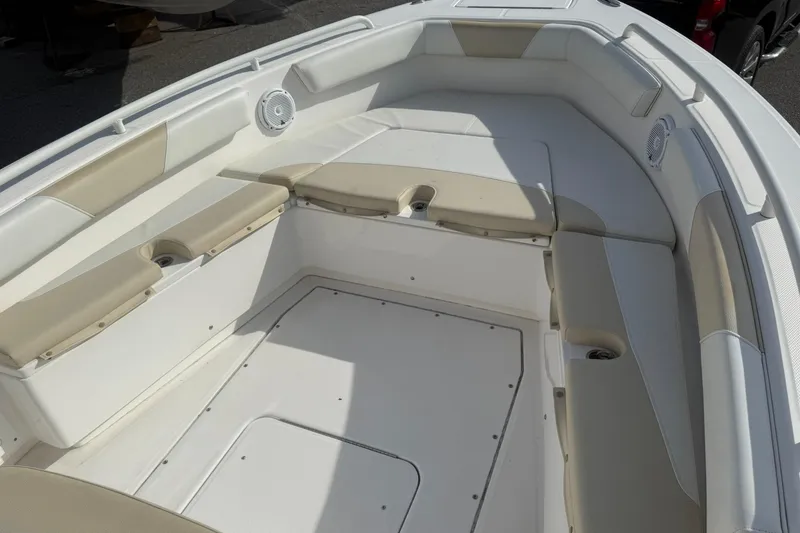 Slide: The Image of Spacious seating area on a 2016 Everglades 243 Center Console boat. - 22