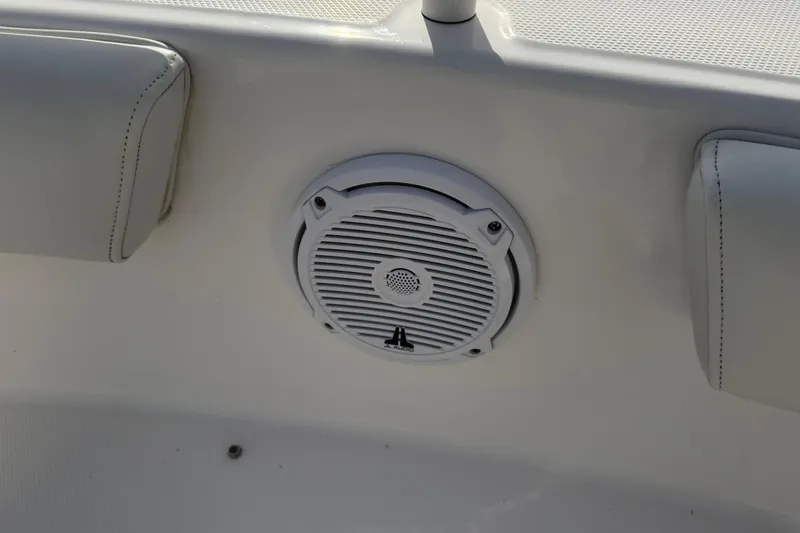 Slide: The Image of Speaker on 2016 Everglades 243 Center Console boat interior. - 24
