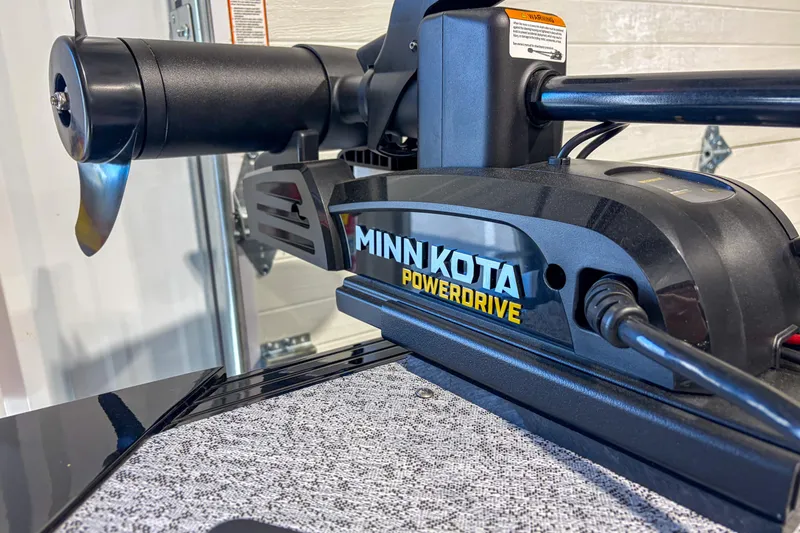 Slide: The Image of Minn Kota PowerDrive motor on 2026 Smoker Craft Excursion 176 DC boat. - 12