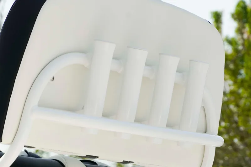 Slide: The Image of Rod holders on a 2026 Tidewater 2300 Carolina Bay boat, close-up view. - 6