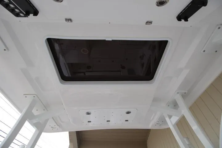 Slide: The Image of 2026 Sea Fox 268 Traveler boat ceiling with hatch and fixtures. - 22