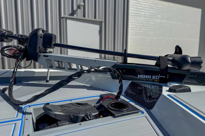 Slide: The Image of 2026 G3 Sportsman 1810 SE boat with Minn Kota trolling motor on deck. - 7