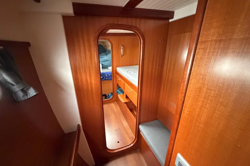 Slide: The Image of Interior of 2009 Nautitech 47 yacht with wooden finish and cozy cabin. - 78