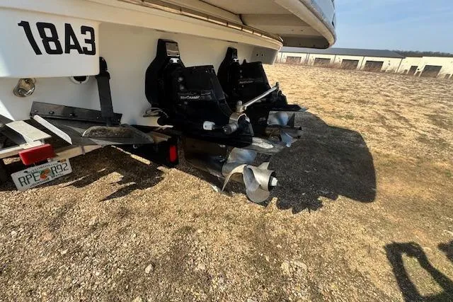 Slide: The Image of Rear view of a 2007 Formula 280 Bowrider boat with dual propellers. - 3