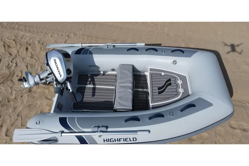 The Image of Manufacturer Provided Image: 2025 Highfield Classic 260 inflatable boat on sandy beach. - 0