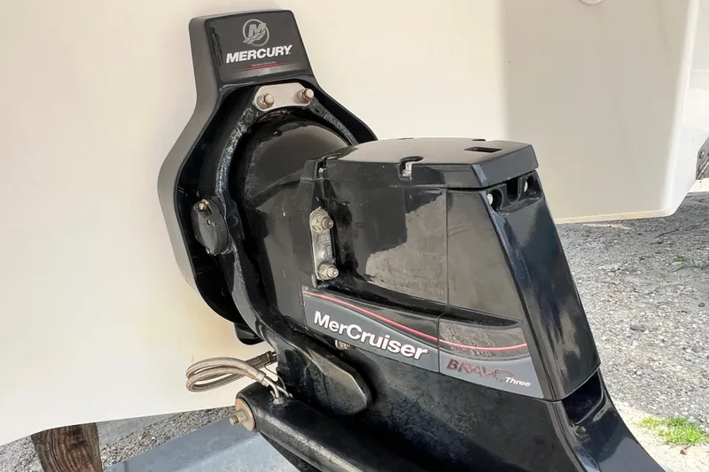Slide: The Image of MerCruiser Bravo Three outdrive on 2015 Monterey 268SS Super Sport boat. - 16