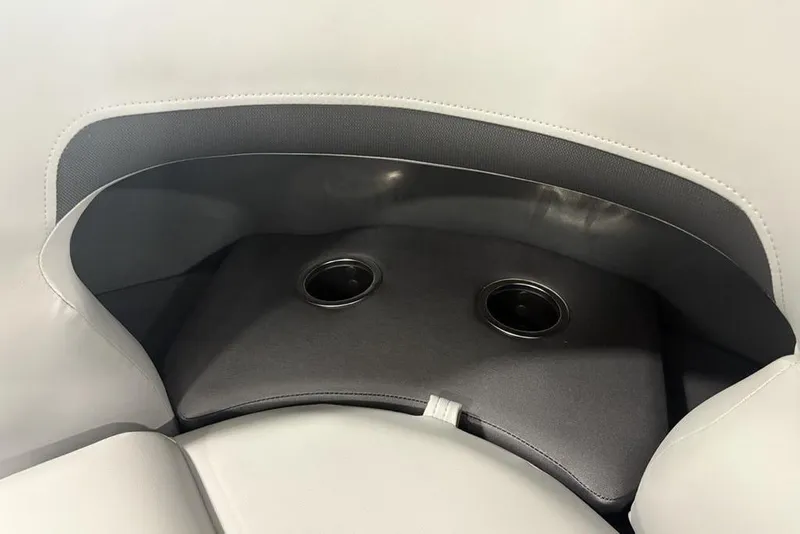 Slide: The Image of Interior seating with cup holders on 2026 Sun Tracker SportFish 20 DLX boat. - 14
