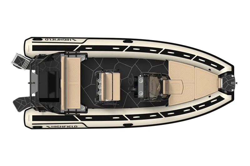 Slide: The Image of Manufacturer Provided Image: Top view of 2025 Highfield Sport 560 boat with modern seating layout. - 4