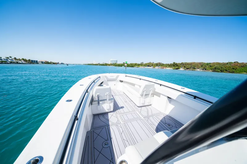 Slide: The Image of Invincible 36 Open Fisherman 2020 on blue water, clear sky. - 6