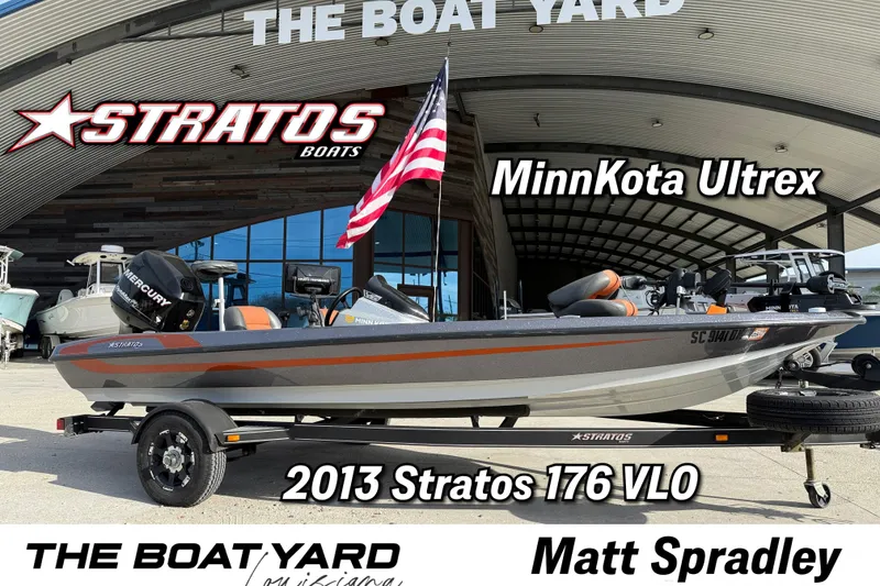 The Image of 2013 Stratos 176 VLO boat with MinnKota Ultrex motor at The Boat Yard. - 1
