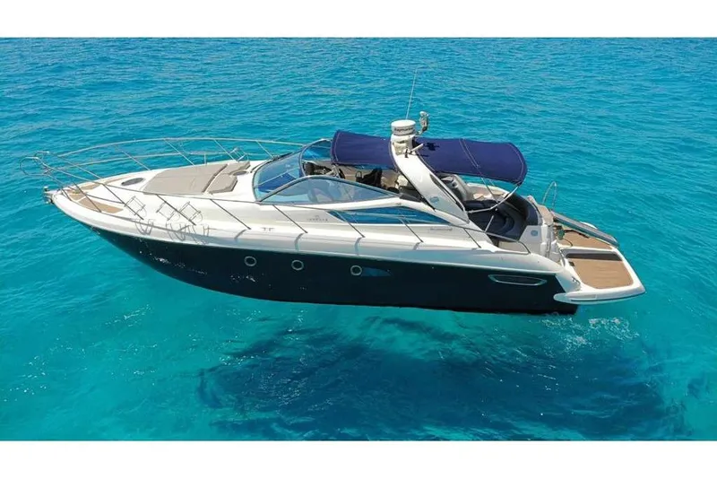 The Image of 2009 Cranchi Mediterranee 43 yacht on clear blue water. - 0