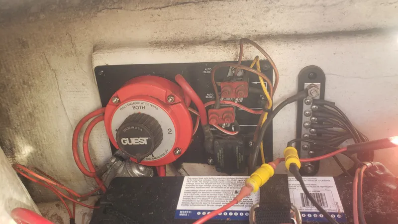 Slide: The Image of Electrical switch system in a 2009 Triton 225 CC boat. - 36