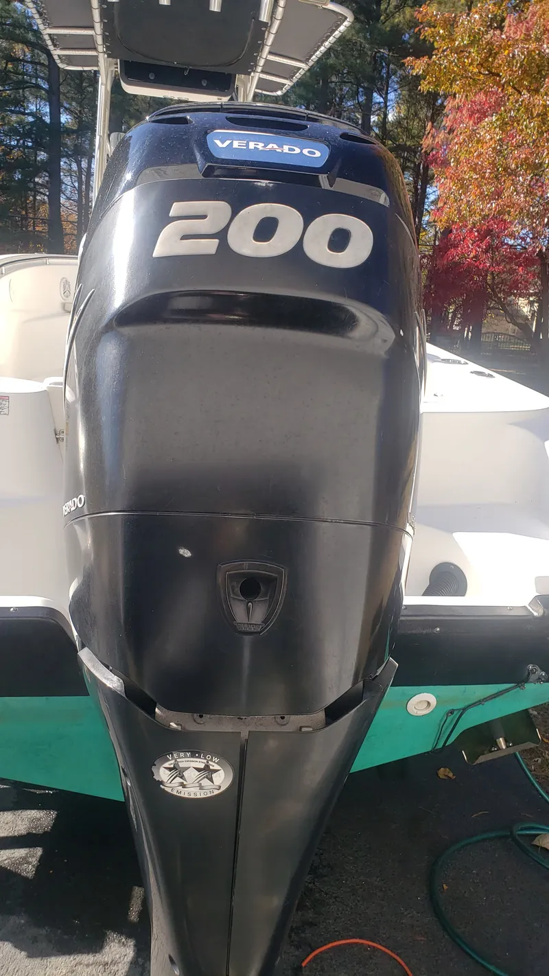 Slide: The Image of 2009 Triton 225 CC with Verado 200 outboard motor. - 4