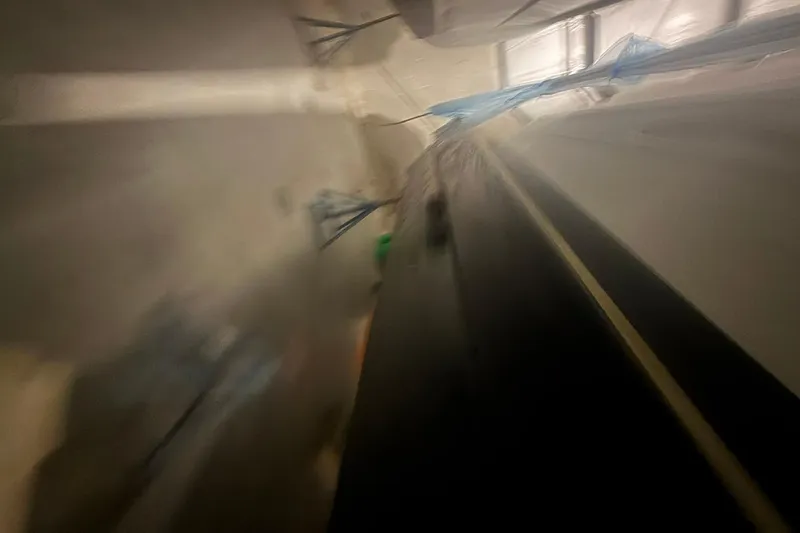 Slide: The Image of Blurred interior view of a Diaship 53 yacht, model year 1999. - 70