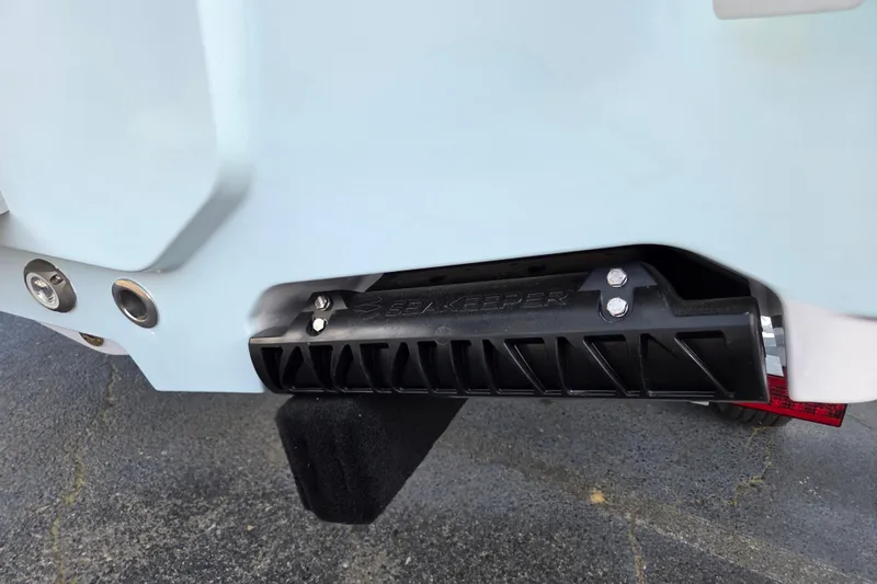 Slide: The Image of 2026 Sportsman Masters 247OE Bay Boat with Seakeeper stabilizer detail. - 15