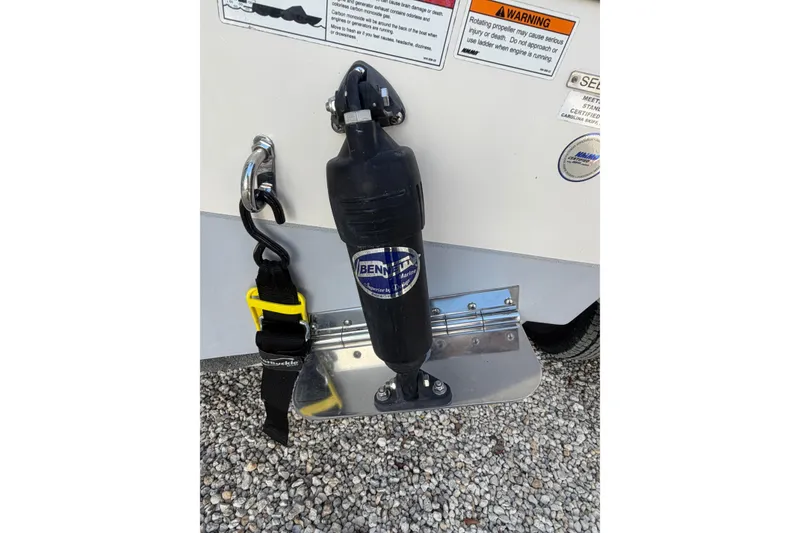 Slide: The Image of 2023 Sea Chaser 27 HFC CC boat with trim tab and safety strap. - 6