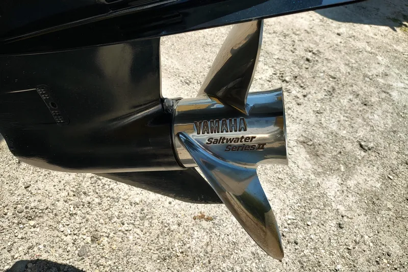Slide: The Image of Yamaha Saltwater Series II propeller on Angler 204 Center Console, 2004 model. - 3