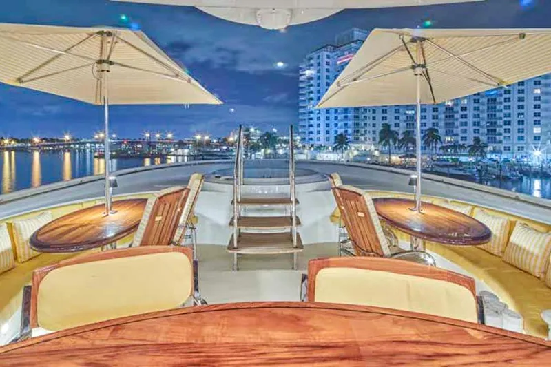 Slide: The Image of Luxurious interior of 2000 Crescent Custom Yacht with elegant seating and modern decor. - 17