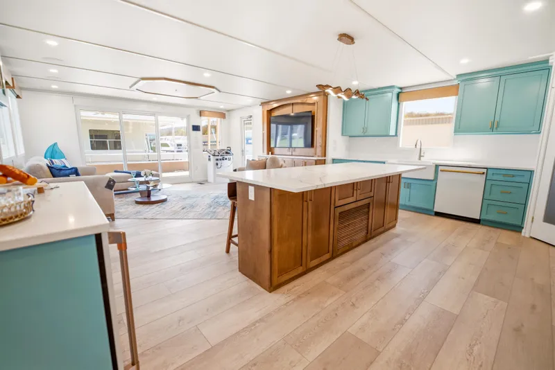 Slide: The Image of Luxurious Sumerset Luxe III Show Boat 2026 interior with modern kitchen and spacious living area. - 5