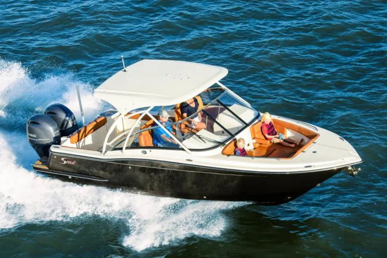 The Image of Manufacturer Provided Image: 2025 Scout 255 Dorado boat cruising on open water. - 0