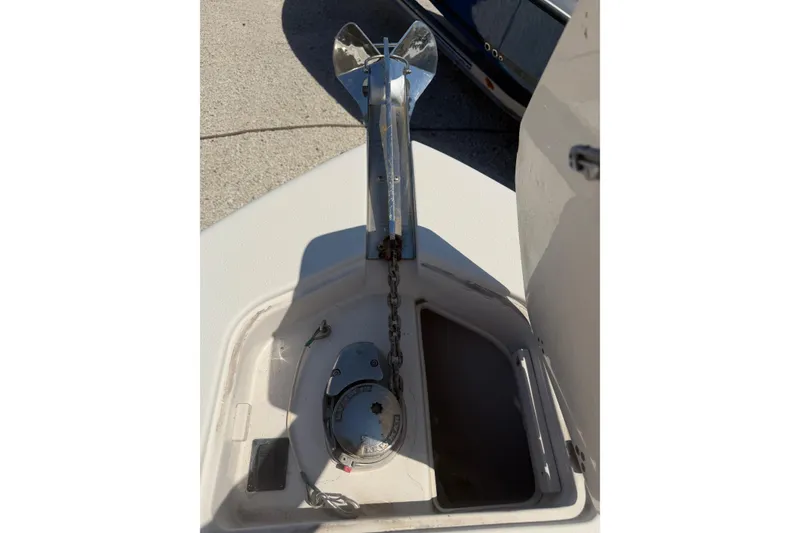 Slide: The Image of Anchor system on 2021 Sea Chaser 30 HFC CC boat deck. - 16