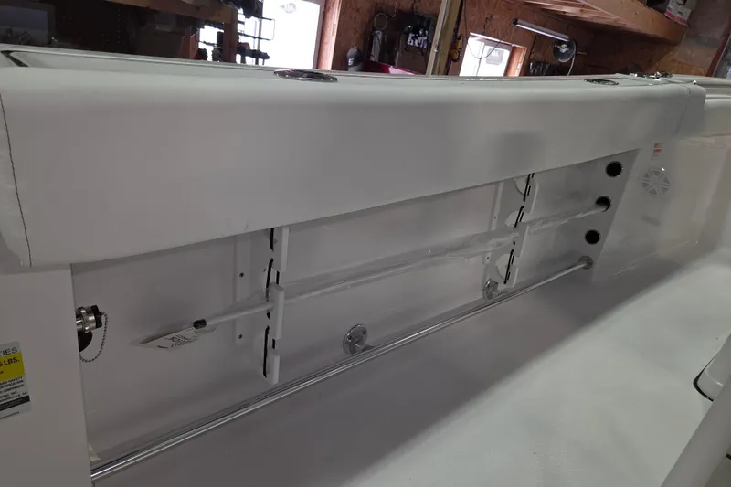 Slide: The Image of 2026 Sportsman Heritage 231 Center Console interior detail in a workshop setting. - 3