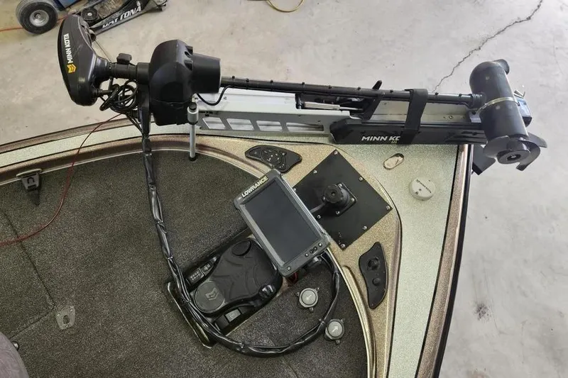 Slide: The Image of 2014 Legend 199 Alpha DC boat with Minn Kota trolling motor and Lowrance fish finder. - 9