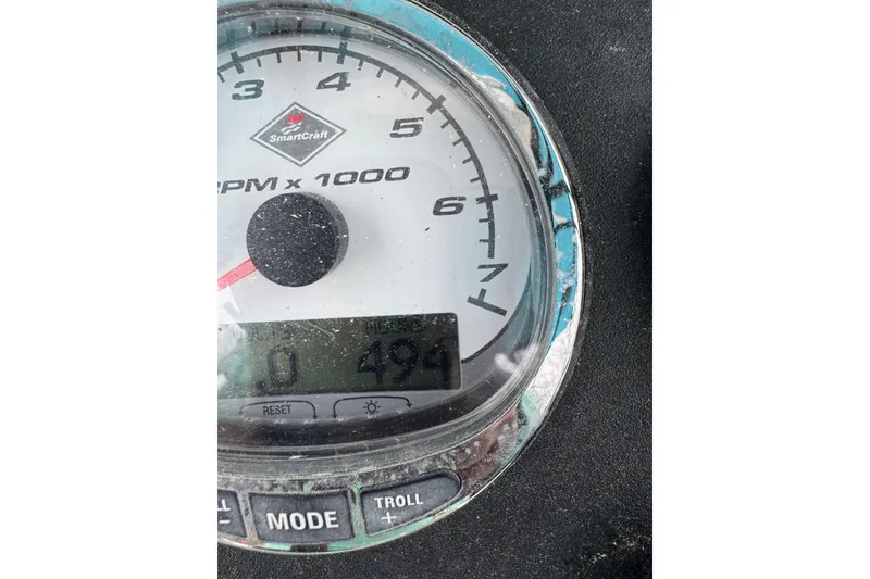 Slide: The Image of Close-up of a 1998 Donzi 30 ZF Daytona tachometer displaying RPM. - 15
