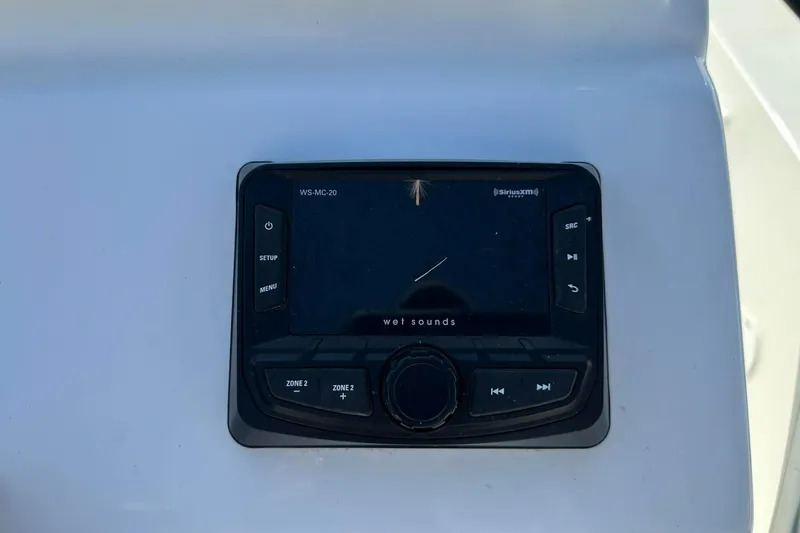 Slide: The Image of Wet Sounds audio system on 2022 BayRider Kencraft 219 Bay boat dashboard. - 17
